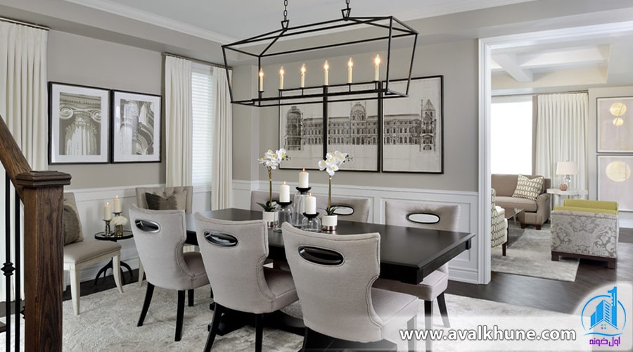 دکوراسیون اتاق ناهارخوری ویلا به سبک حرفه‌ای‌ها