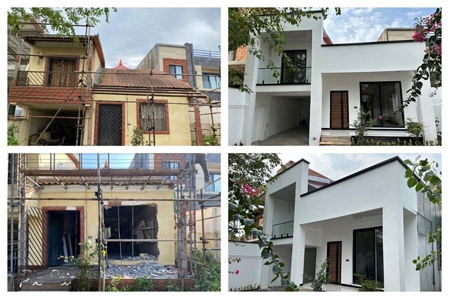 بازسازی ویلا در سرخرود با متریال جدید و قیمت مناسب