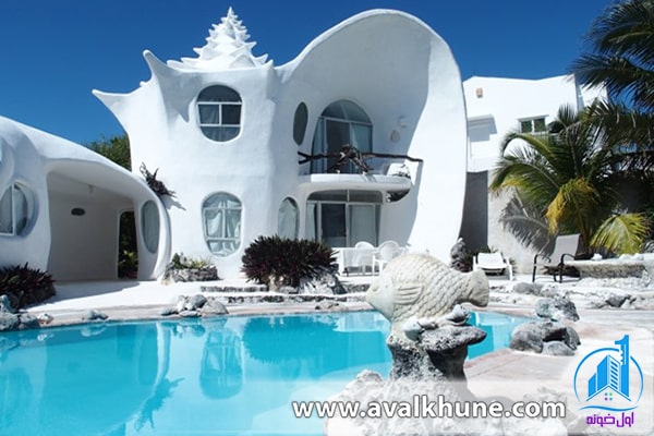 خانه صدف دریایی در مکزیک خانه صدف دریایی در مکزیک