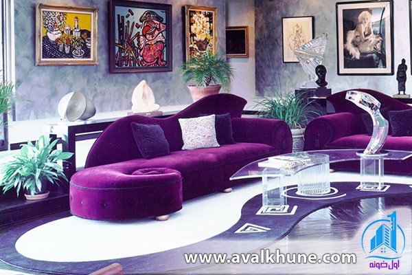 طراحی به سبک مونوکروم با رنگ بنفش طراحی به سبک مونوکروم با رنگ بنفش