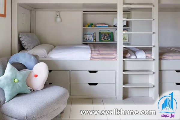 استفاده از تختهای توکار به هنگام بازسازی ویلای شمال