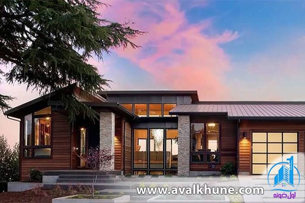 ویلای تک طبقه در دامنه کوه