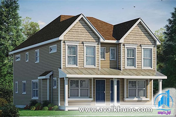 پلان یک ویلا دوبلکس روستیک