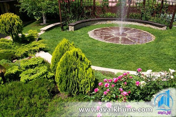 طراحی آبنما در میانه فضای سبز طراحی آبنما در میانه فضای سبز