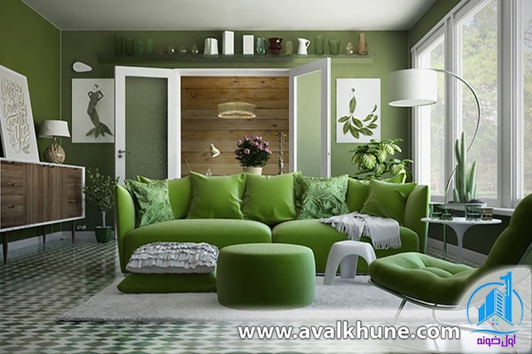 طراحی به سبک مونوکروم با رنگ سبز طراحی به سبک مونوکروم با رنگ سبز