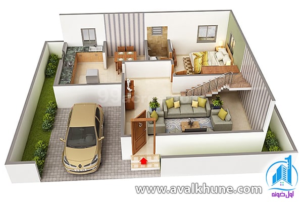 تمرکز بر منظره به جای دکوراسیون در ویلا دوبلکس