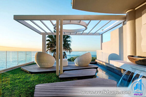 ویلای ساحلی با دکوراسیون داخلی ساحلی