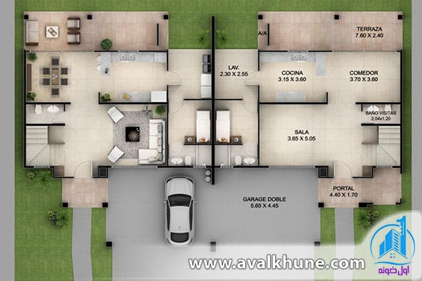 طراحی نشیمن ویلا