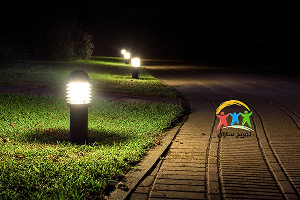استفاده از پایه چراغهای پارکی استاندارد
