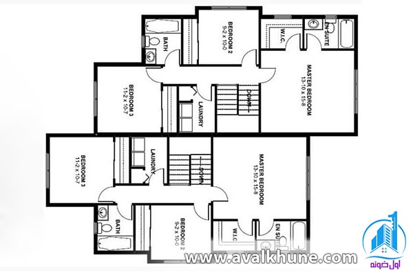 پلان طبقه اول ویلا