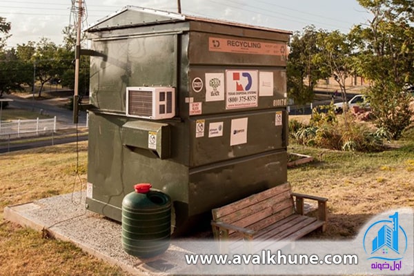 خانهای در مخزن بازیافت مواد؛ تگزاس خانهای در مخزن بازیافت مواد؛ تگزاس