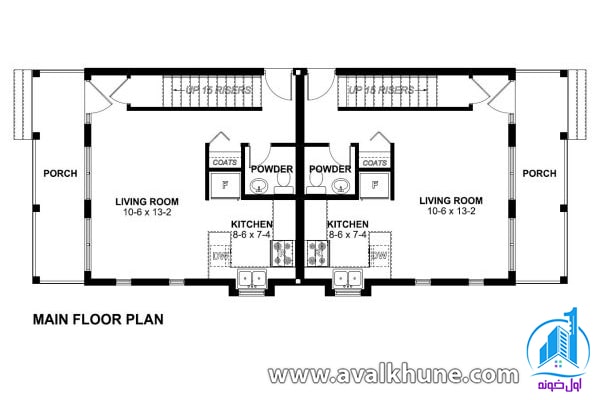 پلان طبقه همکف ویلا