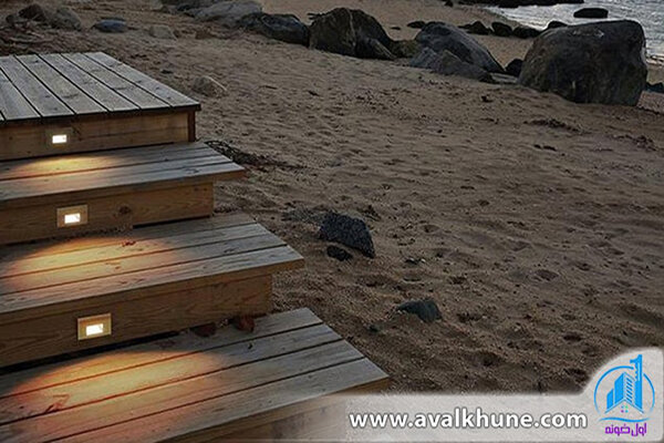 نورپردازی روی پله و فضاهای سخت